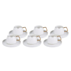 Karaca Streamline Saturn Gold, Espressotassen Set für 6 Personen Gold, 12-teilig
