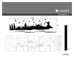 Velours wall sticker İstanbul-3, 86X291cm