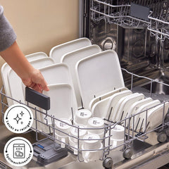 Karaca Stream Pure Cubique Frühstücksset – 35-teilig für 6 Personen, Weiss