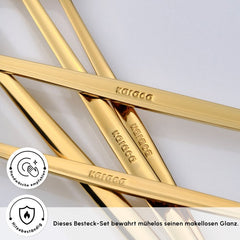 Ensemble de couverts Karaca Orion Gold pour 6 personnes, 30 pièces