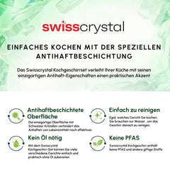 Karaca Swiss Crystal Ceramica Valenti Kochgeschirr-Set Induktionsgeeignet, 7-teilig