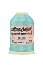 Altınbaşak Polyester-Spitzengarn 100 g, 6-fach, Nr. 50, Farbe: 317 Blau