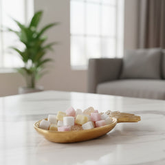 Karaca Nova Pine – Assiette décorative en forme d'ananas en polyrésine (9,3 × 19,3 cm)