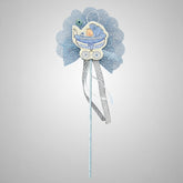 Magnetische Babydekoration „Canım Oğlum“ – Blau, 29 cm, mit Nazar Boncuk