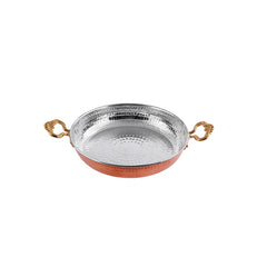 Bakır Sahan Flache Bratpfanne aus Kupfer 16 cm – Handgefertigte Türkische Servierpfanne