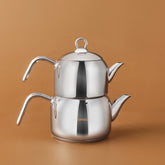 Karaca Urban Midi Teekannen-Set aus Edelstahl – 2-teilig, Silber
