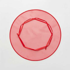 50 pieces gift organza bags red 24 cm, round, almond sugar bags, mini organza bags