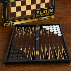 Backgammon / Tavla plaqué platine