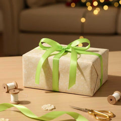 Ruban satin vert clair – 10 mm de large, ruban décoratif brillant pour loisirs créatifs et cadeaux