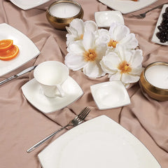 Karaca Fine Pearl Belha 26-piece square mother of pearl breakfast set