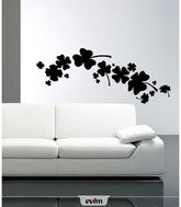 Velours Wandtattoo Kleeblatt 74X117 cm