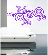 Velours Wandtattoo Luna 63x123 cm-Lila