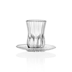 RCR Adagio Teegläser-Set mit Untertellern – 12-teilig, 140 ml