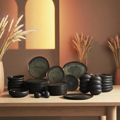 Karaca Earth Collection Galactic 55-teiliges Tafelservice, 12 Personen