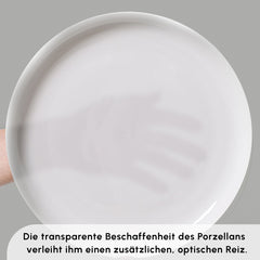 Karaca Streamline Favaro 53-teiliges Geschirrset, Weiss  für 12 Personen