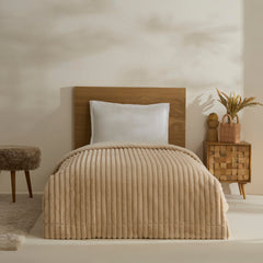 Karaca Rabbit Sher Einzelbettdecke Beige, 150 × 200 cm