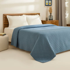 Karaca Ines Tagesdecken-Set für Einzelbett Dunkelblau, 160 × 220 cm