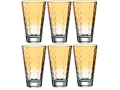 Leonardo Trinkglas Optic Pastell 300 ml, 6 Stück, Orange