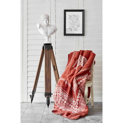 Couverture en coton grande taille Karaca Home Festival pour 2 personnes - Rouge brique