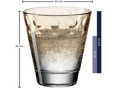 Verre à eau Leonardo Optic Pastel 215 ml, lot de 6, orange