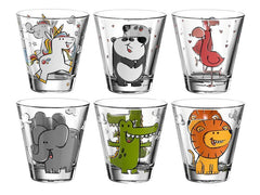 Leonardo Kindertasse Bambini Tiermotiv, 215 ml, 6 Stück