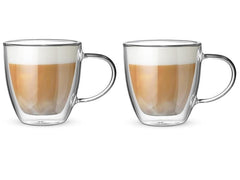 Bialetti Cappuccinotasse Capri 160 ml, 2 Stück, Transparent