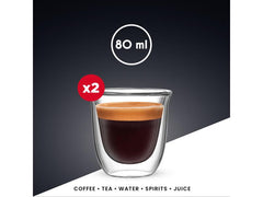 Bialetti Espresso Becher Firenze 80 ml, 2 Stück, Transparent