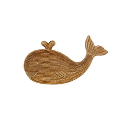 Karaca Nova Whale – Dekorativer Teller in Walform aus Polyserin (41,5 × 21 cm)