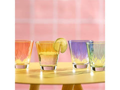 LEONARDO Verre à eau Twist 215 ml, 4 pièces, Multicolore
