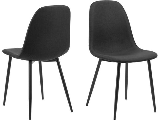 AC Design Stuhl Celia 4 Stück, Schwarz