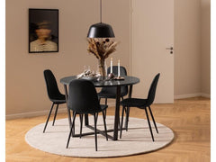 AC Design Stuhl Celia 4 Stück, Schwarz