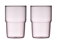 Verre à boire Lyngby Torino rose, lot de 2, 40 cl