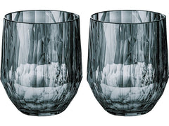 Koziol Trinkglas Club No. 24 300 ml, 2 Stück, Grau