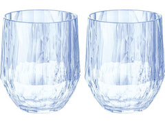 Koziol Trinkglas Club No. 24 300 ml, 2 Stück, Aquamarine