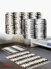 Ensemble de tapis de bain, motif zébré, 2 pièces