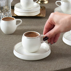 Karaca Streamline Sunset Espresso Kaffee Set, 12-teilig, 100ml