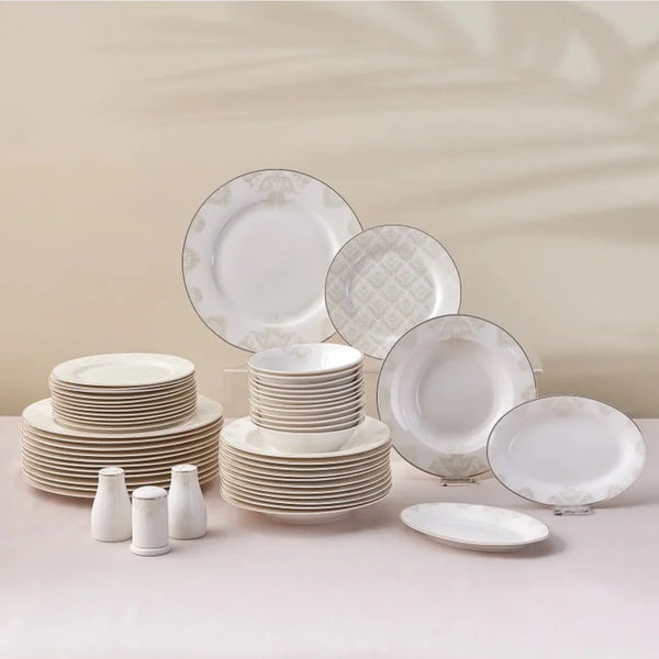 Karaca Siena New Generation Bone Gold Geschirrset, 53-teilig, 12-Personen