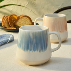 Karaca Okeanos Steinzeug Becher Set, 2-teilig, 400 ml