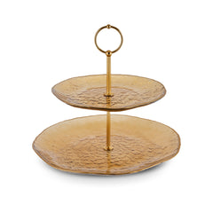 Karaca Dune Dessertset aus Glas für 6 Personen, Braun, 7-teilig