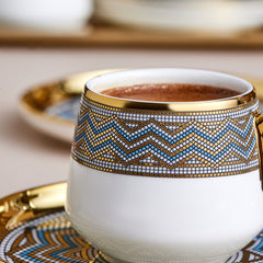 Karaca Suadiye Kaffeetassen Set, 12-teilig, 90 ml