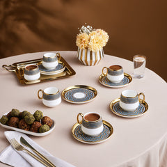 Karaca Suadiye Kaffeetassen Set, 12-teilig, 90 ml