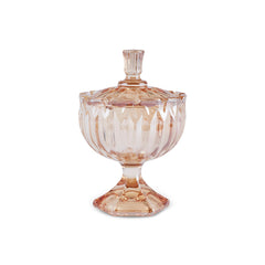 Karaca Jerry Lokumschale aus Glas Bernsteinfarben, 14,2 cm