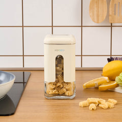 Karaca Luminous Vorratsglas aus Acryl mit Deckel, Creme, 750 ml
