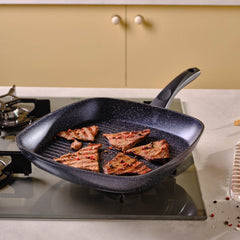 Karaca Aqua Granit Grillpfanne mit Marmorbeschichtung, 28 cm