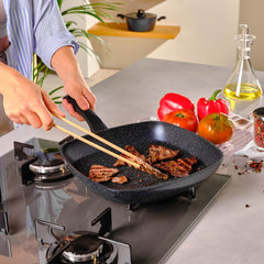 Karaca Aqua Granit Grillpfanne mit Marmorbeschichtung, 28 cm