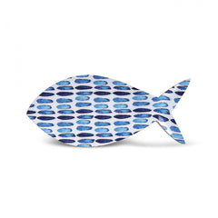 Karaca Home Mango Marin Fisch-Servierplatte aus Mangoholz Blau, 30 cm