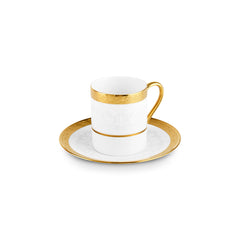 Karaca Royal Bone Victoria – 6-teiliges Kaffeetassenset (90 ml) | Bone China & Mehrfarbig