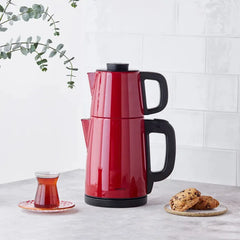 Karaca Tea Break Red Inox Steel Tea Maker