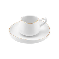 Karaca Hole Porzellan Kaffeetasse Set für 6 Personen 80ml