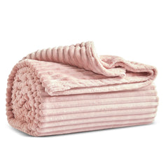 Karaca Ruby Stripe Wellsoft Doppeldecke Rosa, 200 × 220 cm